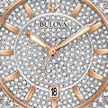  Shop Authentic Bulova Phantom Crystal Silver Dial Two Tone Steel Strap Watch for Men - 98B324 - Luxxuri