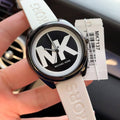  Shop Authentic Michael Kors Janelle Three Hand Black Dial White Rubber Strap Watch For Women - MK7137 - Luxxuri
