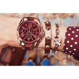  Shop Authentic Michael Kors Bradshaw Burgundy Dial Two Tone Steel Strap Watch for Women - MK6270 - Luxxuri