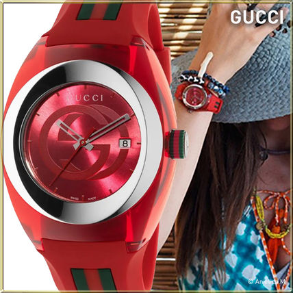  Shop Authentic Gucci Sync XXL Quartz Red Dial Red Rubber Strap Unisex Watch -  YA137103 - Luxxuri