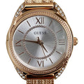  Shop Authentic Guess Whisper Silver Dial Rose Gold Mesh Bracelet Watch for Women - W1084L3 - Luxxuri