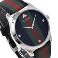  Shop Authentic Gucci G Timeless Quartz Black Dial Multicolored Black Leather Strap Watch For Men - YA1264079 - Luxxuri