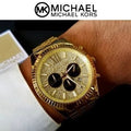  Shop Authentic Michael Kors Lexington Crystals Gold Dial Gold Steel Strap Watch for Men - MK8494 - Luxxuri