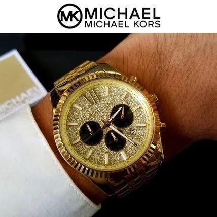  Shop Authentic Michael Kors Lexington Crystals Gold Dial Gold Steel Strap Watch for Men - MK8494 - Luxxuri