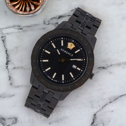  Shop Authentic Versace Univers Quartz Black Dial Black Steel Strap Watch for Men - VEBK00618 - Luxxuri