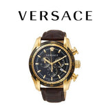  Shop Authentic Versace V-Ray Chronograph Quartz Black Dial Brown Leather Strap Watch For Men - VEDB00318 - Luxxuri