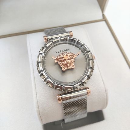  Shop Authentic Versace Palazzo Empire Silver Dial Silver Mesh Bracelet Watch for Women - VEDV00419 - Luxxuri