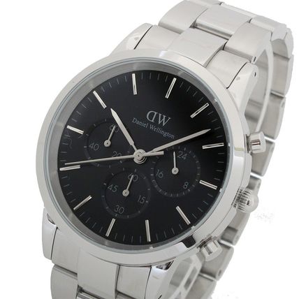  Shop Authentic Daniel Wellington Iconic Chronograph Link Black Dial Silver Steel Strap Watch For Men  - DW00100645 - Luxxuri