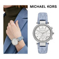  Shop Authentic Michael Kors Parker Silver Dial Blue Leather Strap Watch For Women - MK6936 - Luxxuri