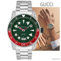  Shop Authentic Gucci Dive Quartz Green Dial Silver Steel Strap Watch For Men - YA136222 - Luxxuri