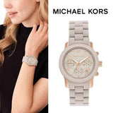  Shop Authentic Michael Kors Runway Chronograph Grey Dial Grey Silicone Strap Watch For Women - MK7386 - Luxxuri