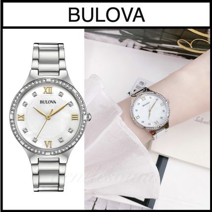 Shop Authentic Bulova Crystal Collection Mother of Pearl Dial Silver Steel Strap Watch for Women - 96L263 - Luxxuri