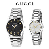  Shop Authentic Gucci G Timeless Black Dial Silver Steel Strap Watch For Women - YA1264029A - Luxxuri