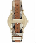  Shop Authentic Burberry The City Gold Dial Brown Leather Strap Watch for Women - BU9133 - Luxxuri