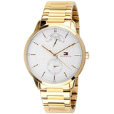  Shop Authentic Tommy Hilfiger Hunter White Dial Gold Steel Strap Watch for Men - 1791609 - Luxxuri