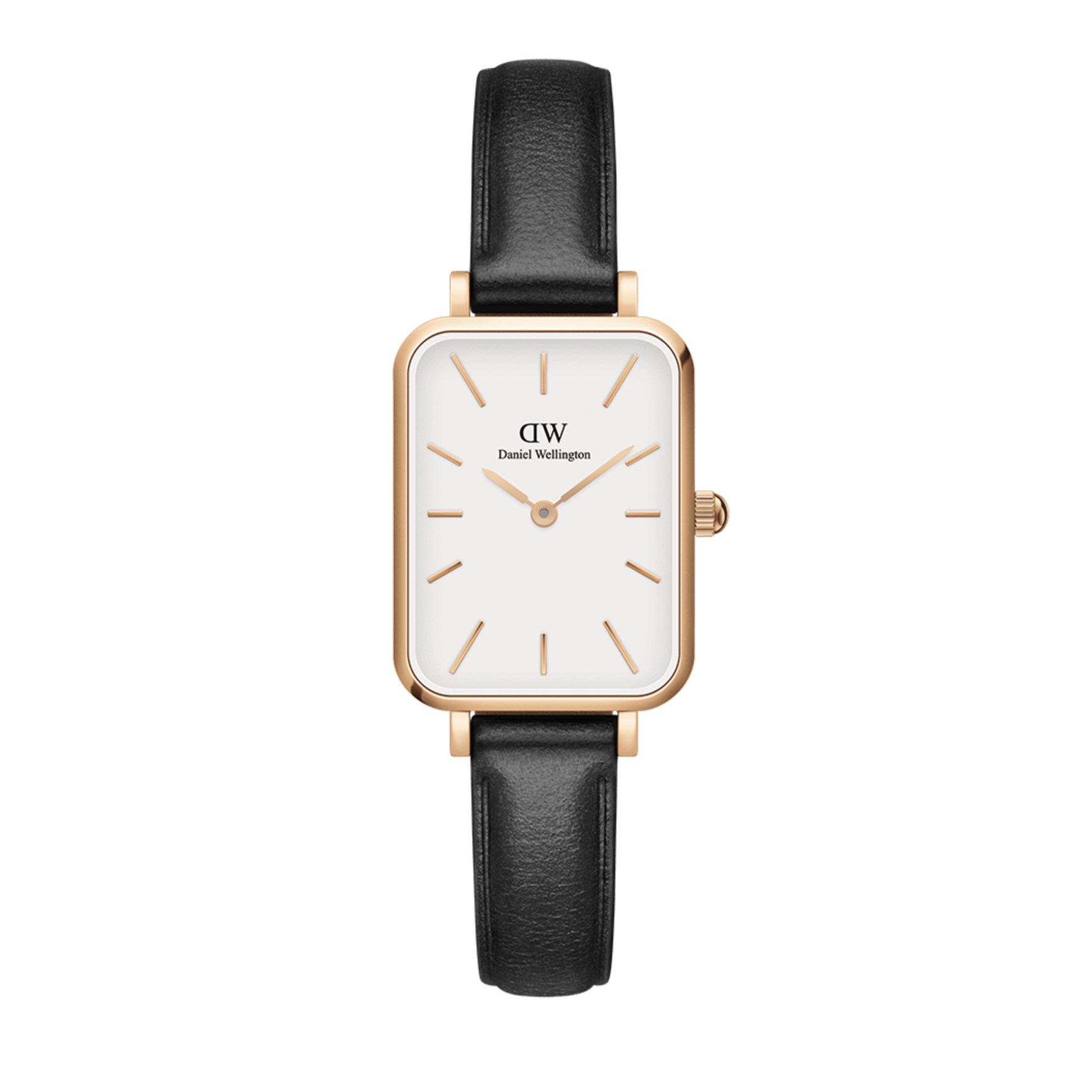  Shop Authentic Daniel Wellington Quadro White Dial Black Leather Strap Watch For Women - DW00100434 - Luxxuri