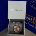  Shop Authentic Michael Kors Jayne Three Hand Rose Gold Dial White Leather Strap Watch For Women - MK7128 - Luxxuri