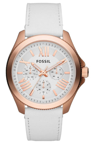  Shop Authentic Fossil Cecile White Dial White Leather Strap Watch for Women - AM4486 - Luxxuri