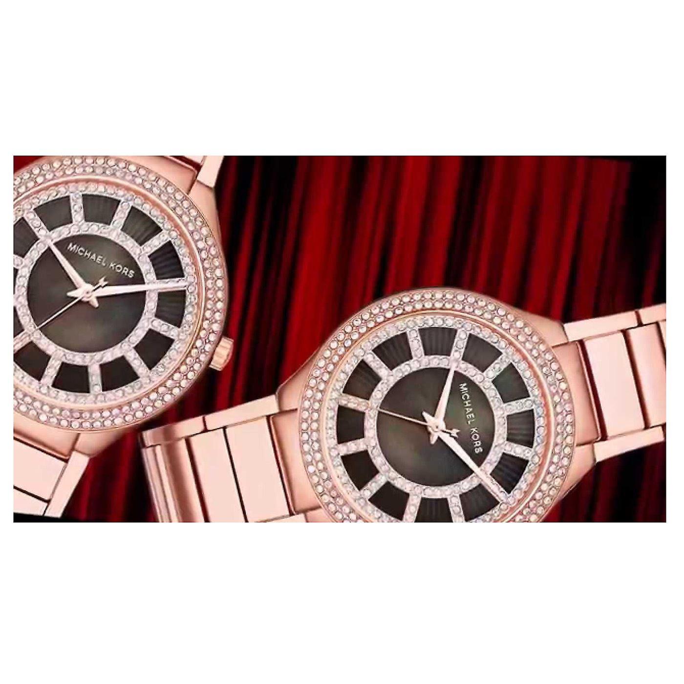  Shop Authentic Michael Kors Kerry Black Mother of Pearl Dial Rose Gold Dial Watch for Women - MK3397 - Luxxuri