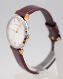  Shop Authentic Emporio Armani Gianni T-Bar Quartz Silver Dial Brown Leather Strap Watch For Women - AR11061 - Luxxuri