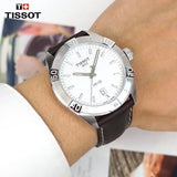  Shop Authentic Tissot PR 100 Sport Silver Dial Brown Leather Strap Watch For Men - T101.610.16.031.00 - Luxxuri