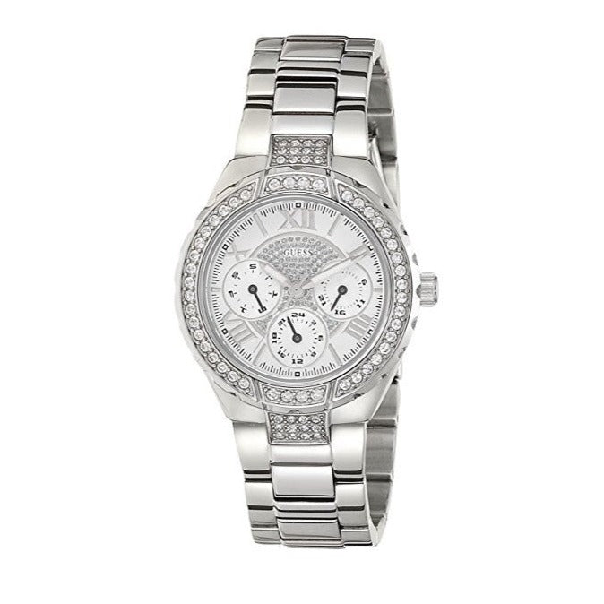  Shop Authentic Guess Viva Quartz Silver Dial Silver Steel Strap Watch For Women - W0111l1 - Luxxuri