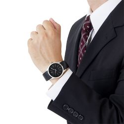  Shop Authentic Calvin Klein Accent Black Dial Black Leather Strap Watch for Men - K2Y2X1C3 - Luxxuri