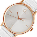  Shop Authentic Calvin Klein Accent White Dial White Leather Strap Watch for Women - K2Y2X6K6 - Luxxuri