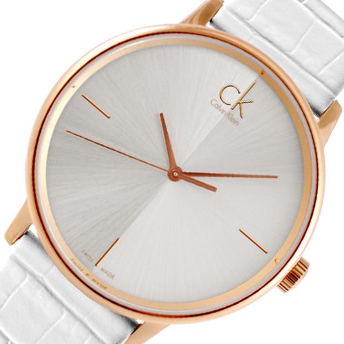  Shop Authentic Calvin Klein Accent White Dial White Leather Strap Watch for Women - K2Y2X6K6 - Luxxuri