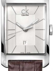  Shop Authentic Calvin Klein Window Silver Dial Brown Leather Strap Watch for Men - K2M21126 - Luxxuri