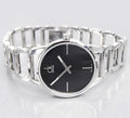  Shop Authentic Calvin Klein Stately Black Dial Silver Steel Strap Watch for Women - K3G23121 - Luxxuri