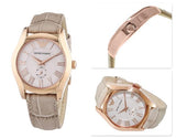  Shop Authentic Emporio Armani Valente Analog Beige Dial Beige Leather Strap Watch For Men - AR1667 - Luxxuri