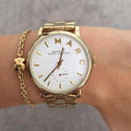  Shop Authentic Marc Jacobs Baker White Dial Gold Steel Strap Watch for Women - MBM3243 - Luxxuri