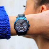  Shop Authentic Guess Chronograph Multifunction Blue Dial Blue Steel Strap Watch For Women - W0330L6 - Luxxuri