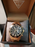  Shop Authentic Guess Chaser Chronograph Black Dial Gold Steel Strap Watch for Men - W0170G2 - Luxxuri