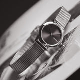  Shop Authentic Calvin Klein Minimal Grey Dial Silver Mesh Bracelet Watch for Women - K3M231Y3 - Luxxuri