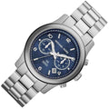  Shop Authentic Michael Kors Hunger Stop 100 Series Navy Blue Dial Silver Steel Strap Watch for Women - MK5814 - Luxxuri
