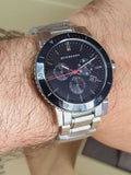  Shop Authentic Burberry The City Black Dial Silver Steel Strap Watch for Men - BU9380 - Luxxuri