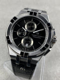  Shop Authentic Maurice Lacroix Aikon Chronograph Black Dial Black Leather Strap Watch for Men - AI1018-SS001-330-1 - Luxxuri