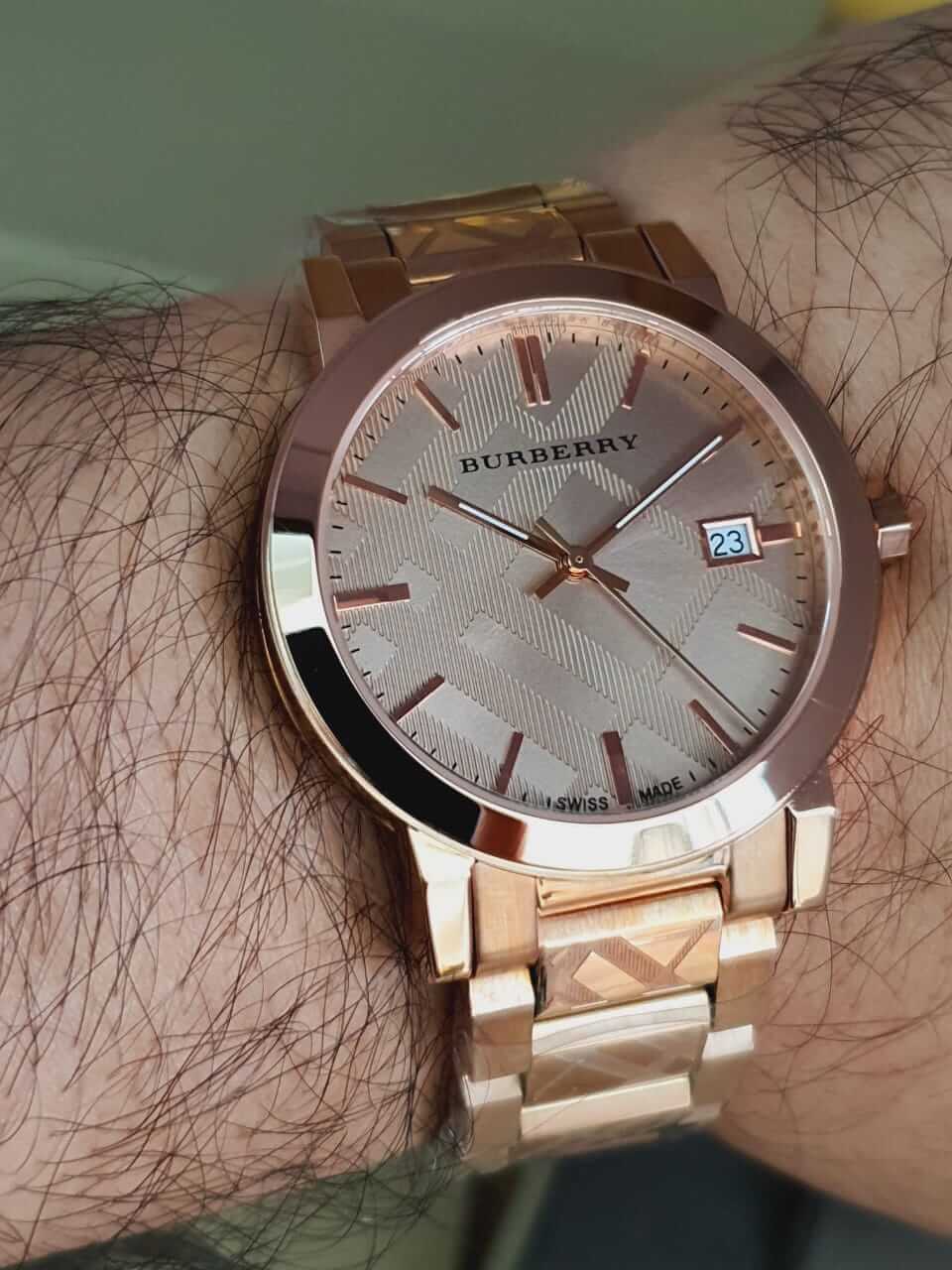  Shop Authentic Burberry The City Diamonds Rose Gold Dial Rose Gold Steel Strap Watch for Women - BU9126 - Luxxuri