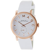  Shop Authentic Marc Jacobs Baker White Dial White Leather Strap Watch for Women - MBM1283 - Luxxuri