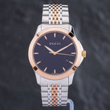  Shop Authentic Gucci G Timeless Black Dial Two Tone Steel Strap Watch For Women - YA126512 - Luxxuri