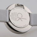  Shop Authentic Calvin Klein Firm Silver Dial White Leather Strap Watch for Women - K3N231L6 - Luxxuri