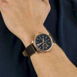  Shop Authentic Tommy Hilfiger London Chronograph Blue Dial Brown Leather Strap Watch for Men - 1791532 - Luxxuri