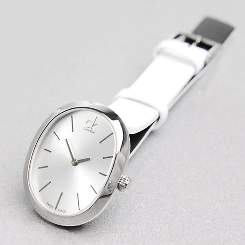  Shop Authentic Calvin Klein Incentive White Dial White Leather Strap Watch for Women - K3P231L6 - Luxxuri