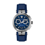  Shop Authentic Versace Aion Chronograph Blue Dial Blue Leather Strap Watch for Men - VE1D01220 - Luxxuri