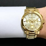  Shop Authentic Burberry The City Gold Dial Gold Steel Strap Watch for Women - BU9753 - Luxxuri