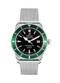  Shop Authentic Breitling Superocean Heritage 42mm Chronograph Green Bezel Mens Watch - A1732136 - Luxxuri