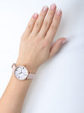  Shop Authentic Fossil Jacqueline White Dial Pink Leather Strap Watch for Women - ES4303 - Luxxuri