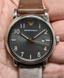  Shop Authentic Emporio Armani Luigi Quartz Grey Dial Brown Leather Strap Watch For Men - AR11175 - Luxxuri